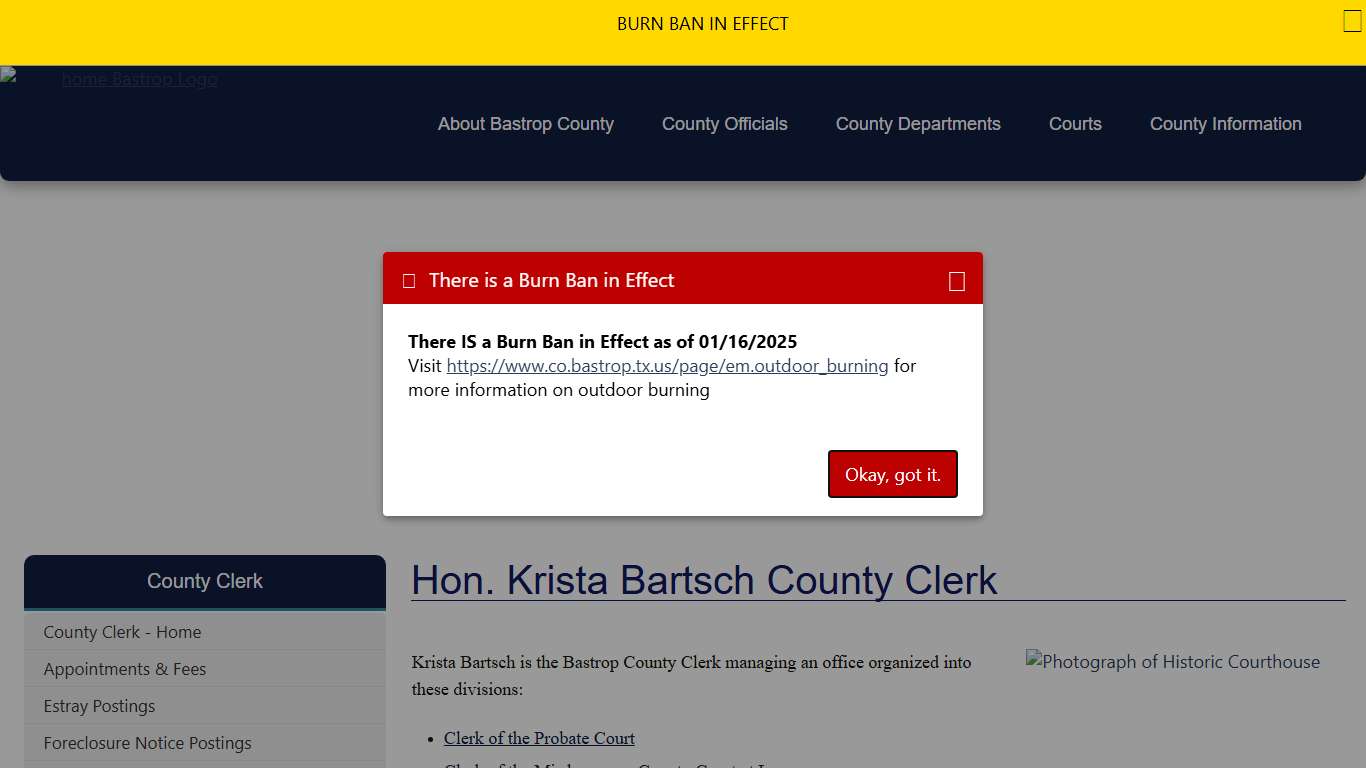 Bastrop County Texas